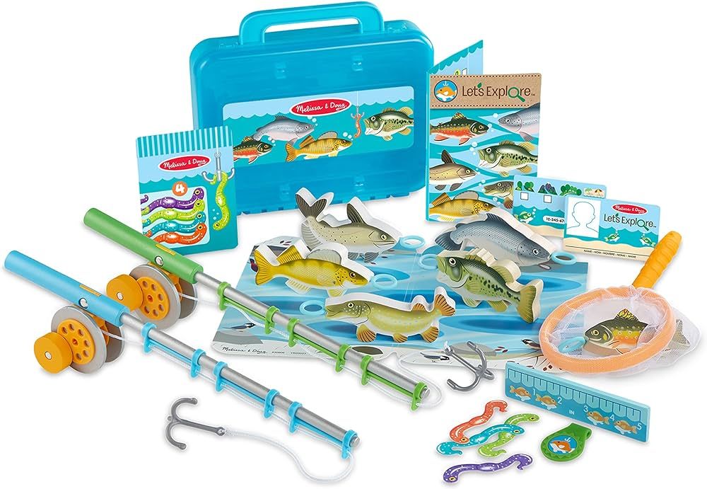Melissa & Doug Let’s Explore Fishing Play Set – 21 Pieces - for Toddlers And Kids, Pretend Pl... | Amazon (US)