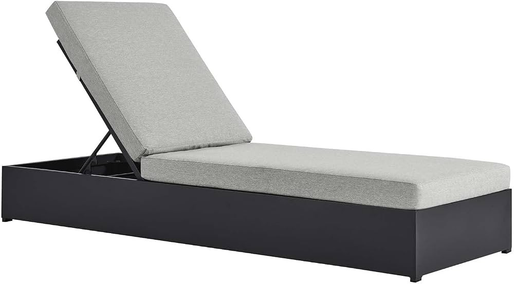 Modway Tahoe Aluminum Outdoor Gray with Weather-Resistant Cushions, Perfect Patio Sunbed or Recli... | Amazon (US)