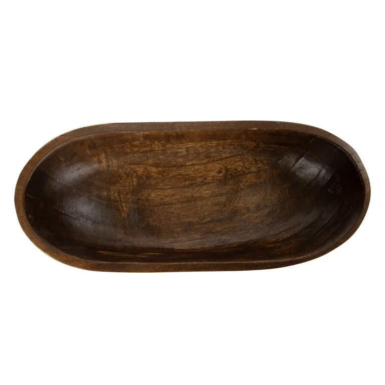 Better Homes & Gardens Indoor Carved Walnut Wood Decorative Bowl | Walmart (US)