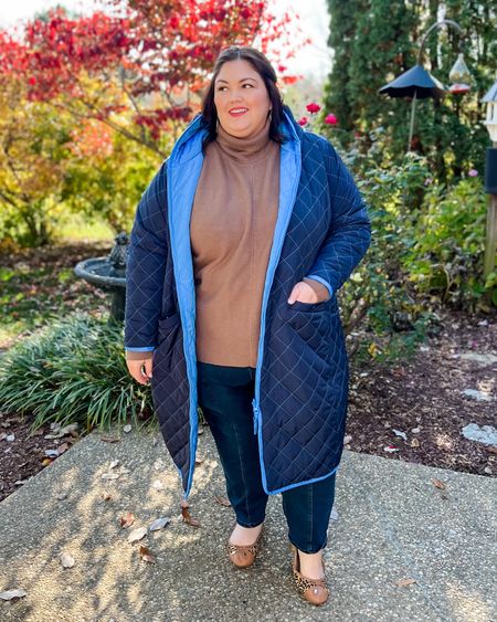 Winter coat sun - this quilted puffer is reversible and comes in sizes 00-40 

#LTKcurves