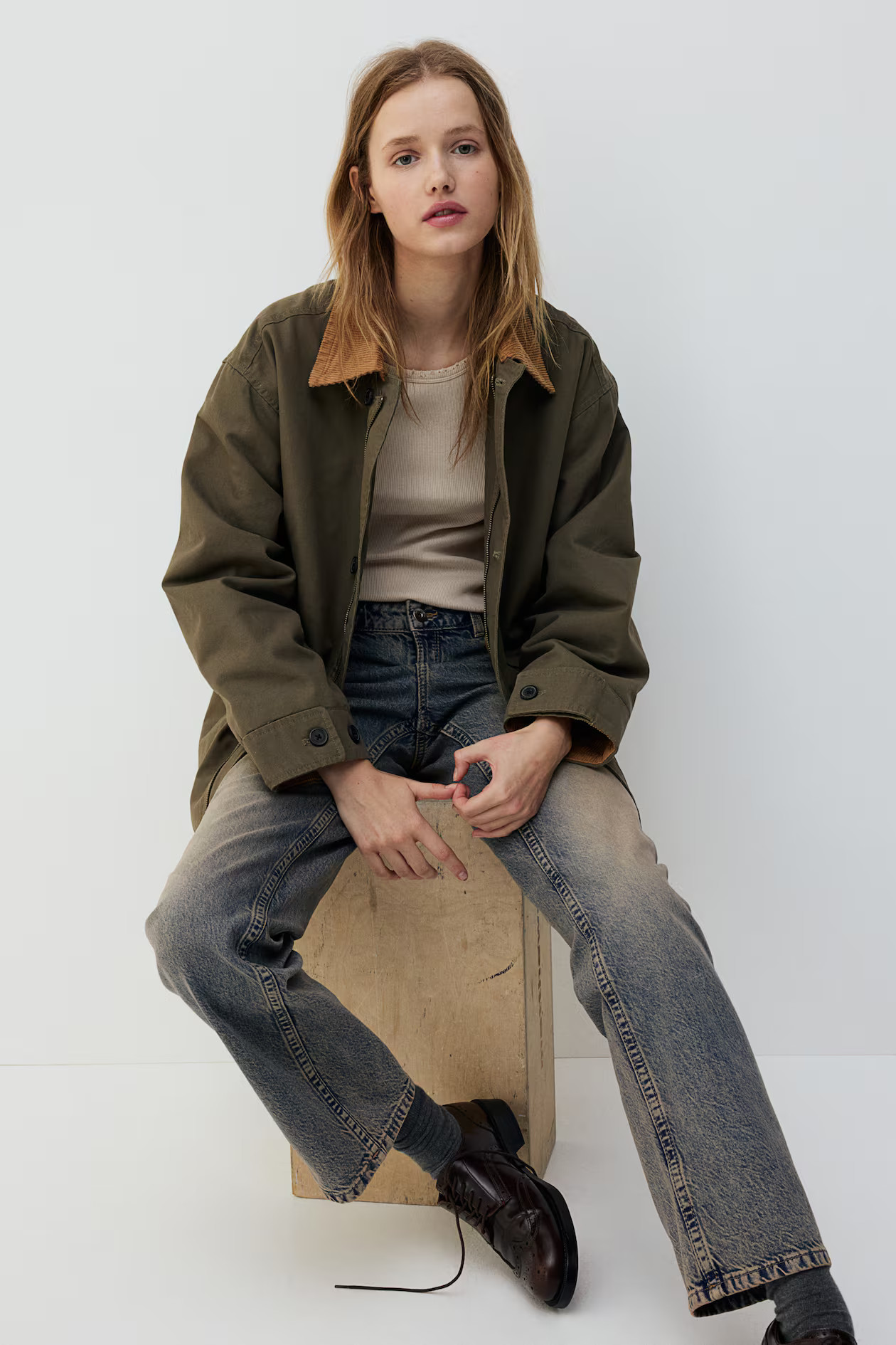 Oversized canvas jacket | H&M (UK, MY, IN, SG, PH, TW, HK)