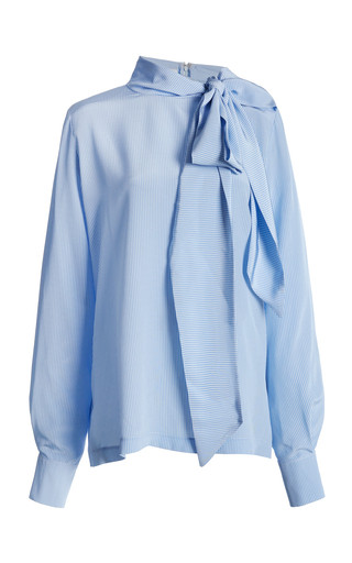 Johanna Ribbon Neck Tie Silk Top | Moda Operandi (Global)