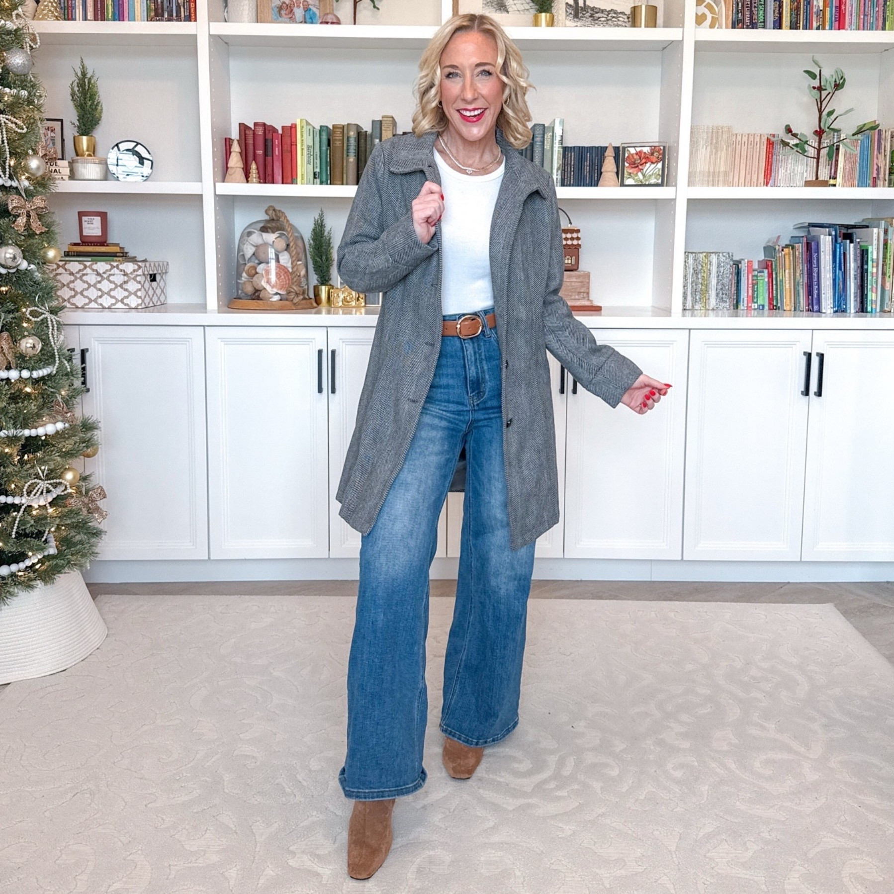 Amazon; new outerwear- • White long sleeve t-shirt - size small. • Wide leg jeans - size 25. • Boots - tts. • Belt - smallest size. 1. Single Breasted Wool Trench Coat - size small. 4 colors.

 

#LTKSeasonal #LTKFindsUnder50 #LTKOver40