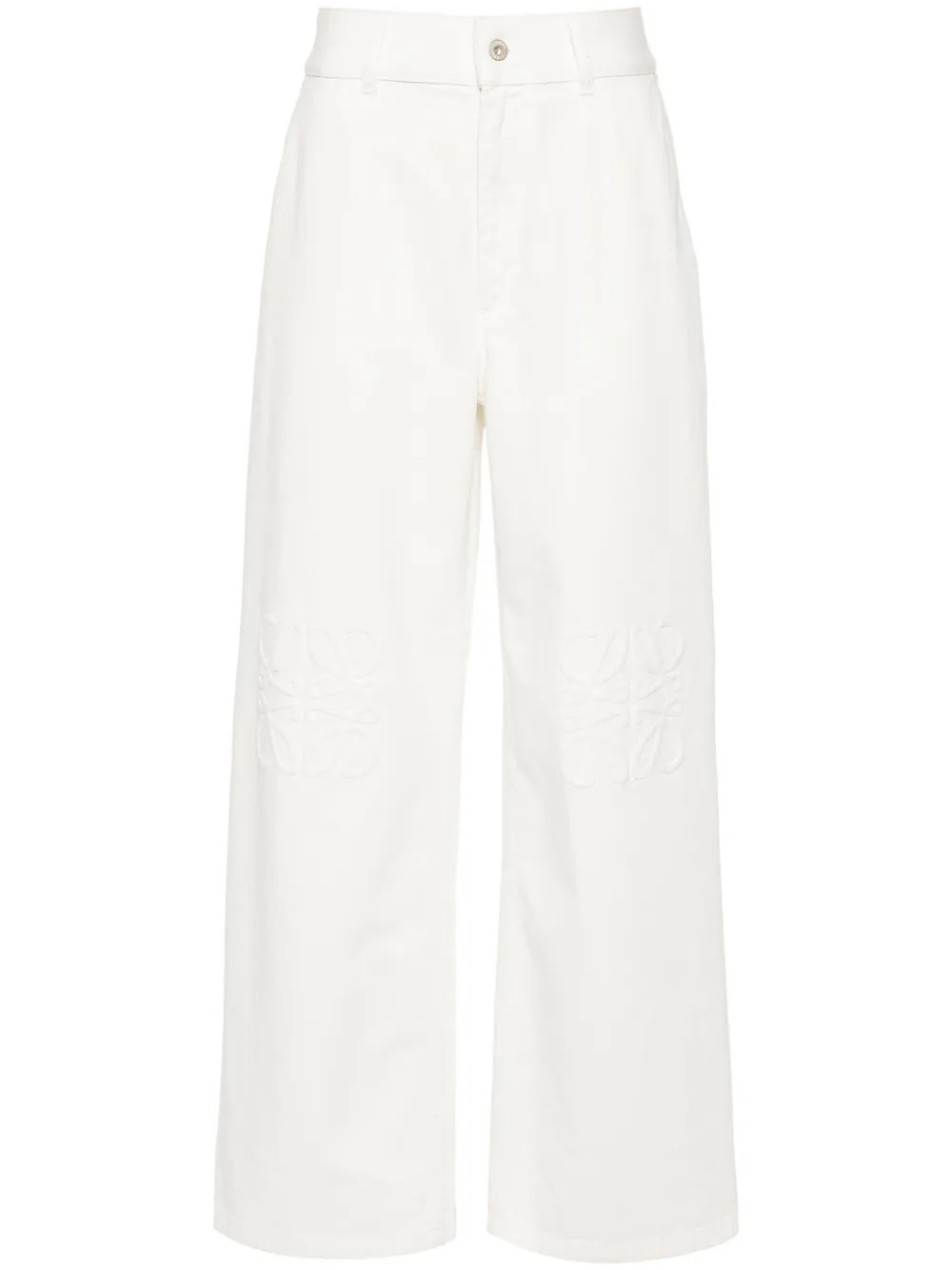 LOEWE Anagram wide-leg Jeans | White | FARFETCH UK | Farfetch Global