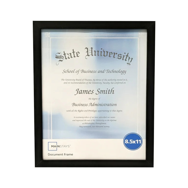 Mainstays 8.5x11 Document Picture Frame, Black | Walmart (US)