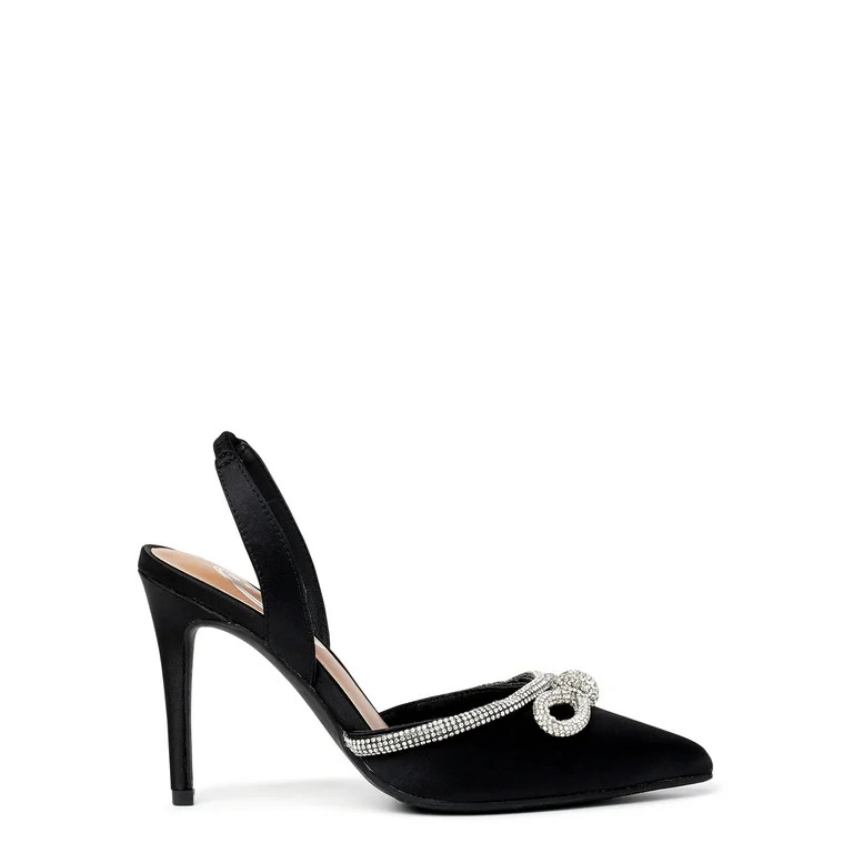 Scoop Women's Embellished Sateen Slingback Pumps | Walmart (US)