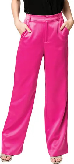 GIBSONLOOK Lindsey Wide Leg Satin Pants | Nordstrom | Nordstrom
