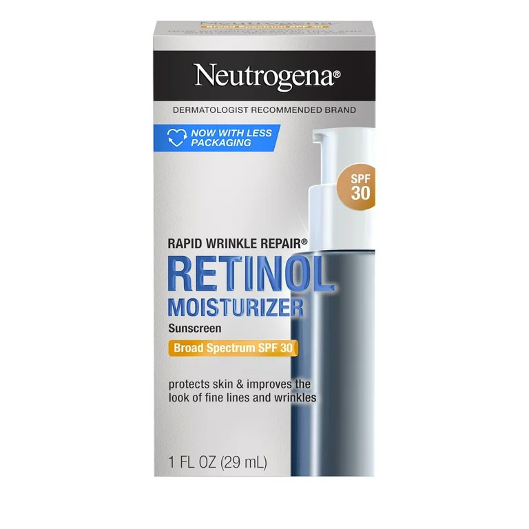 Neutrogena Rapid Repair Retinol Face Moisturizer with SPF 30, Wrinkle Cream, 1 oz | Walmart (US)