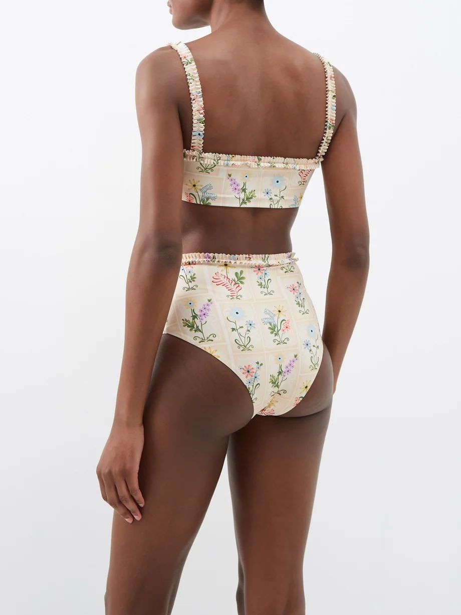 Olmo floral-print bikini top | Agua by Agua Bendita | Matches (US)
