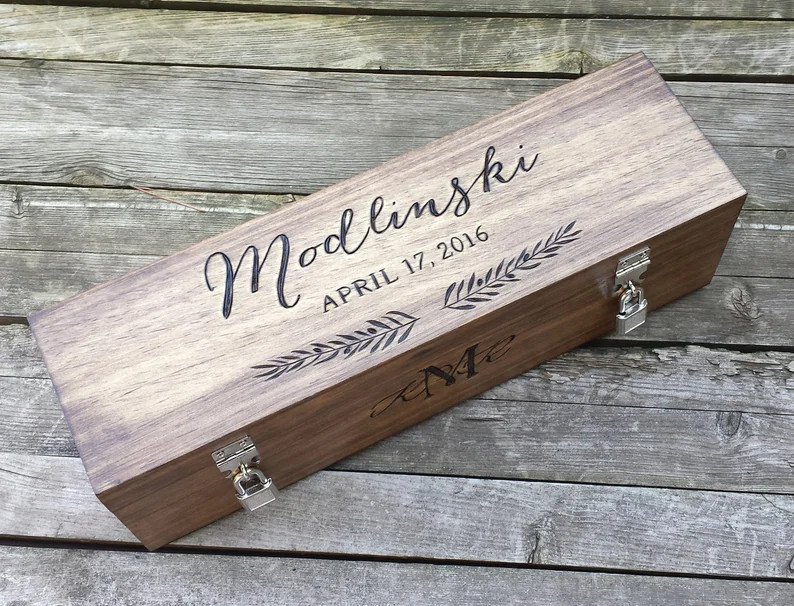 Custom rustic wood wine box wedding memory or love letter | Etsy | Etsy (US)