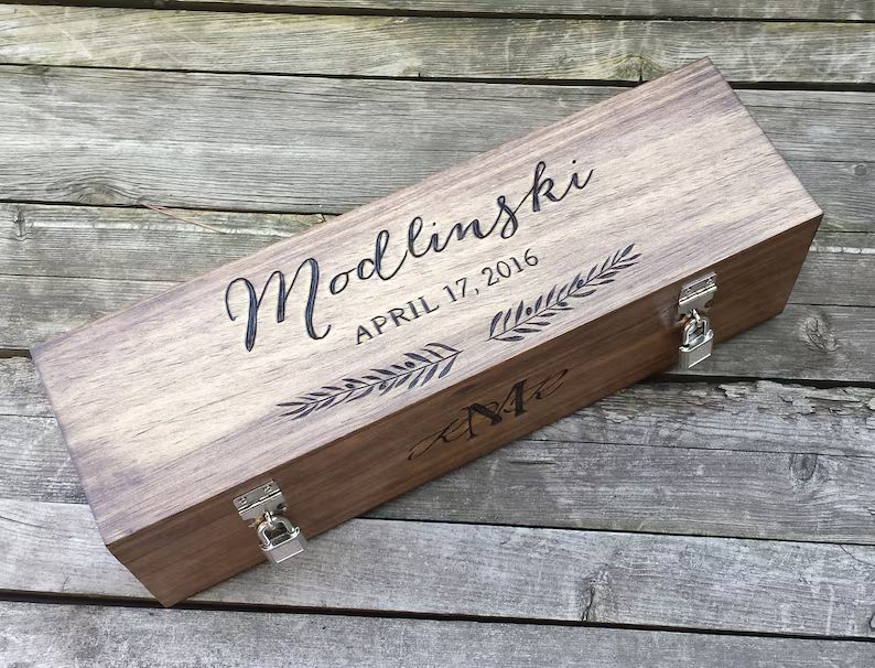 Custom rustic wood wine box wedding memory or love letter | Etsy | Etsy (US)