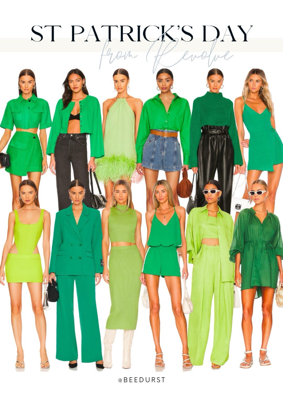 St Patrick’s Day outfit from Revolve, green dress, spring outfit, resort wear, vacation outfit, St Patrick’s Day dress, St Patrick’s Day shirt, green matching set, lime green outfit, green cardigan, green outfit, date night outfit, green sweater 

#LTKSeasonal #LTKmidsize #LTKstyletip