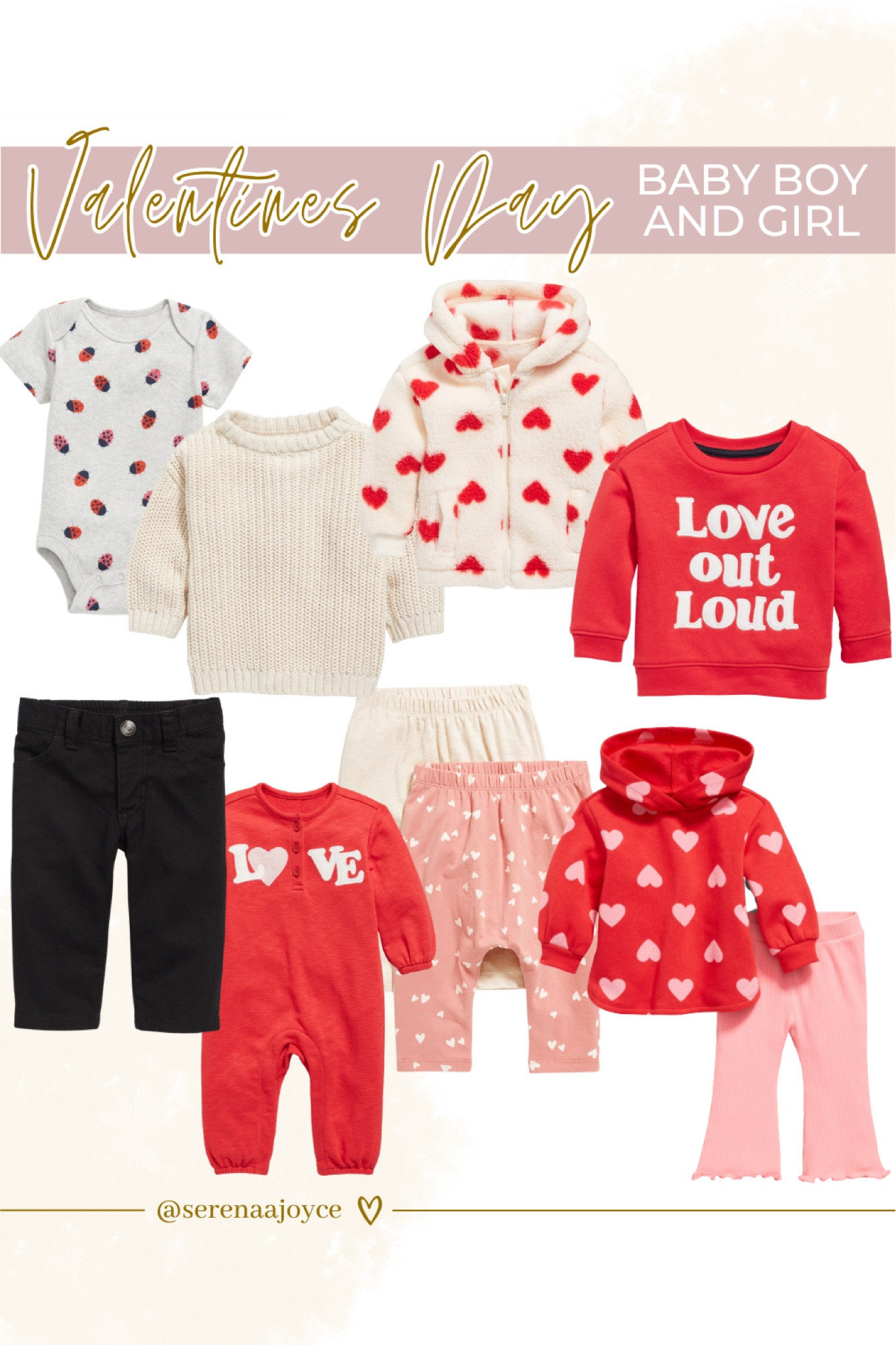 Baby boy and girl Valentines Day outfits from old navy

Baby boy clothes
Valentines Day outfit
Valentines Day outfits
Old navy
Baby clothes
Baby outfits
Baby boy outfit

#LTKbaby #LTKFind #LTKkids #LTKfamily

#LTKsalealert #LTKunder50 #LTKSeasonal