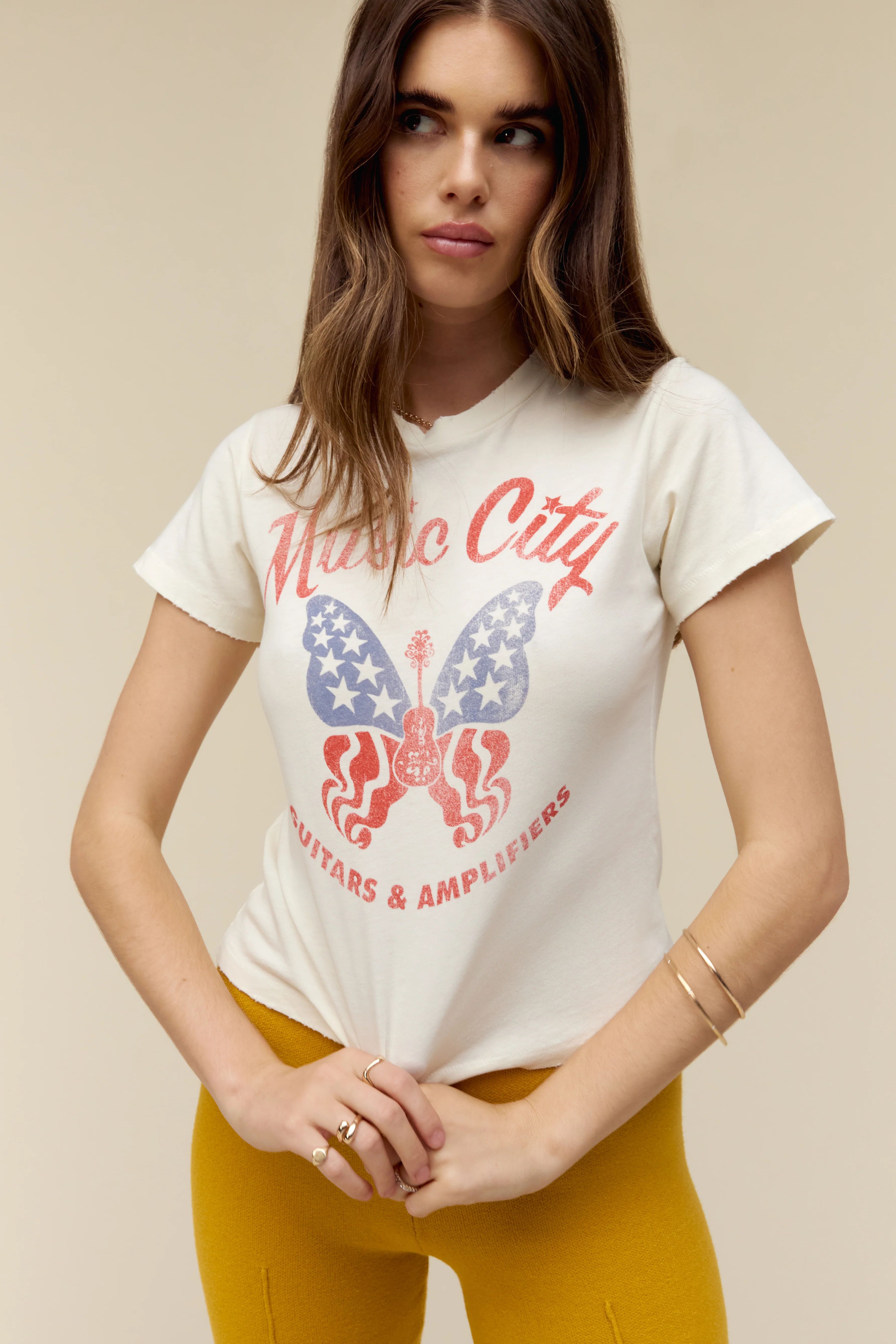 Music City Butterfly Vintage Tee | Daydreamer