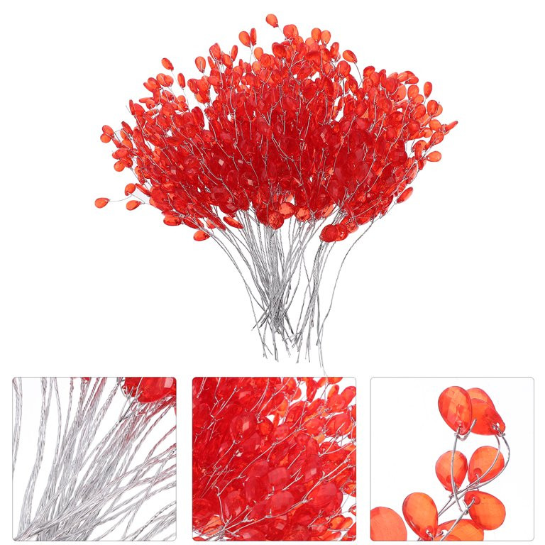 Etereauty Flower Artificial Acrylic Bouquet Bead Wedding Diy Bouquetspearl String Beads Crafts St... | Walmart (US)