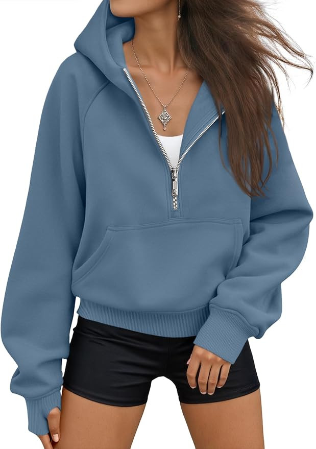 AUTOMET Womens Hoodies Fleece Fall Fashion Outfits Workout Sweatshirts Y2k Winter Zip Up Jackets ... | Amazon (US)