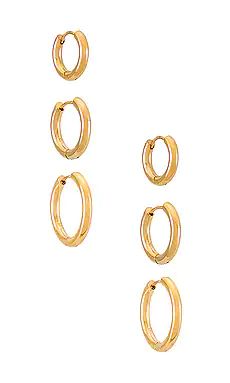 SHASHI Triples Hoop Set of 3 in Gold from Revolve.com | Revolve Clothing (Global)