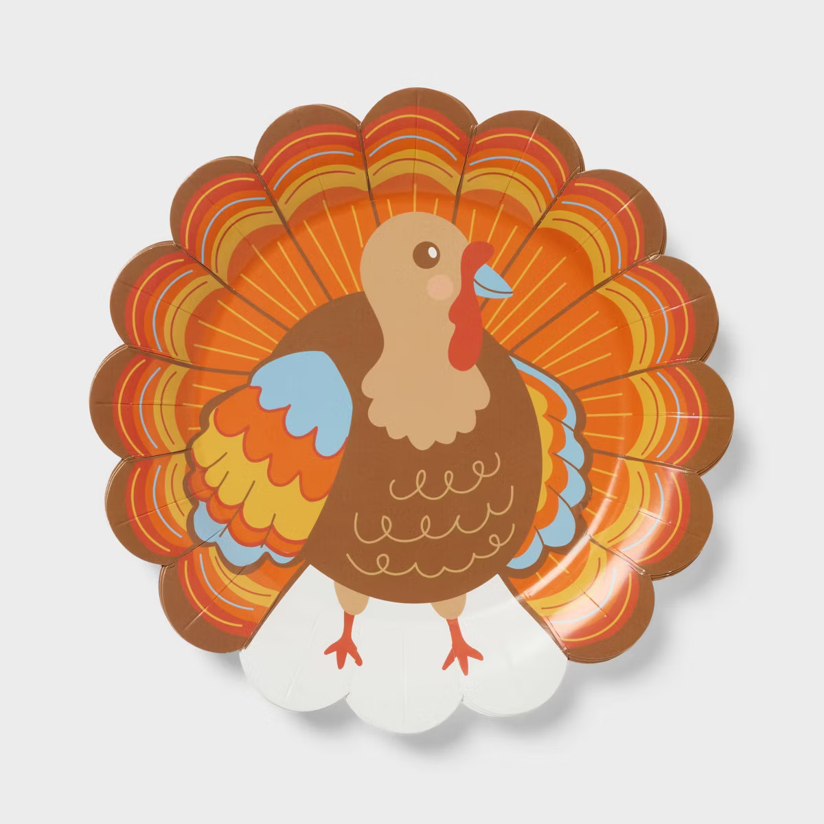 10ct Thanksgiving Turkey Shaped Dinner Plates - Spritz™ | Target