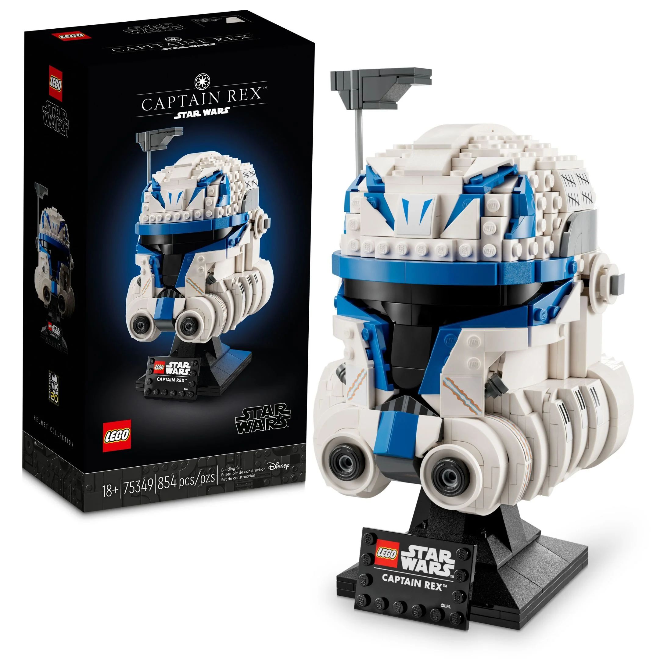 LEGO Star Wars Captain Rex Helmet Set 75349, The Clone Wars Collectible for Adults, 2023 Series M... | Walmart (US)