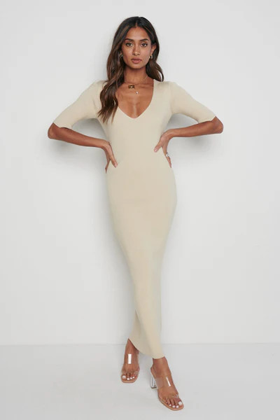 Lara Ribbed Midi Dress | Pretty Lavish (UK)