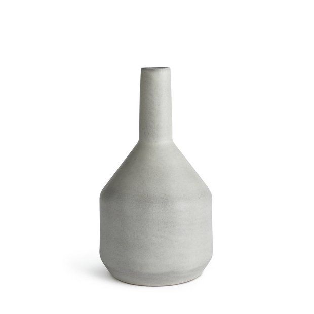 Habitat Large Ceramic Vase - Grey | Habitat UK