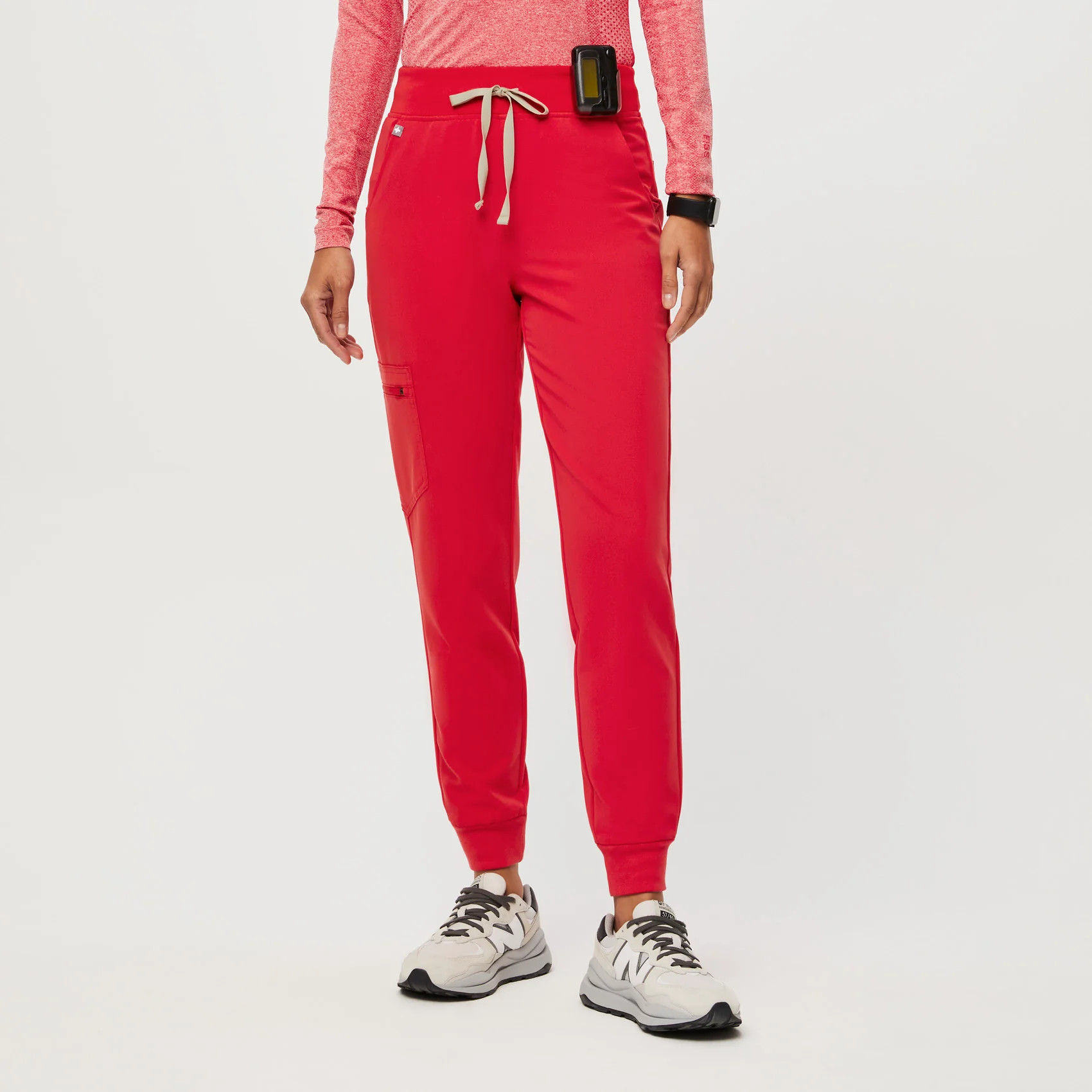 Women’s High Waisted Zamora Jogger Scrub Pants™ - Neon Red · FIGS | FIGS