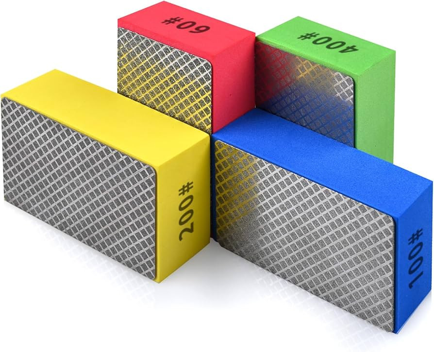 4pcs Diamond Hand Polishing Pads for Ceramic Tile Glass Grinding,Sanding Blocks Polishing 60#,100... | Amazon (US)