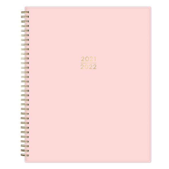 2021-22 Academic Planner 8.5" x 11" Flexible Plastic Cover Wirebound Weekly/Monthly Petal Pink - ... | Target