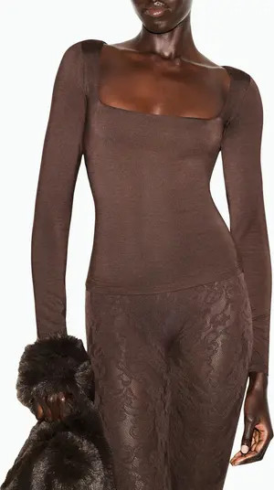 Smooth Layers Square Neck Long Sleeve Top | Nordstrom