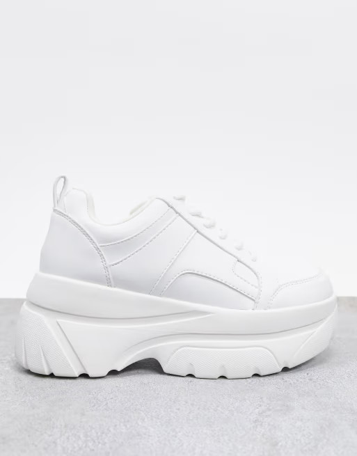 Topshop chunky trainer in white | ASOS UK