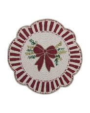 Beaded Mistletoe Bow Placemat | Kitchen & Dining Room | TJ Maxx | TJ Maxx