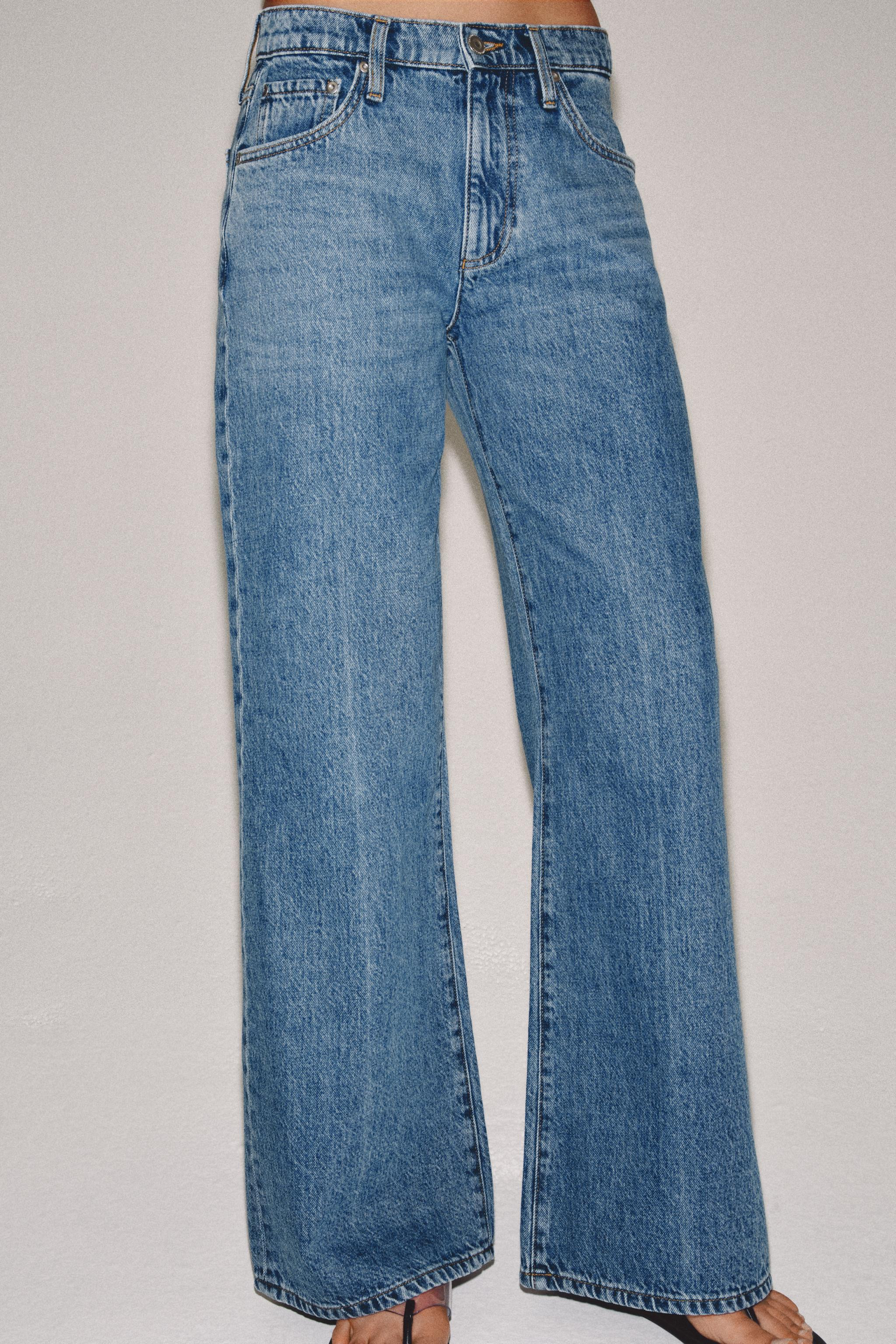 ZW COLLECTION LOW RISE WIDE LEG JEANS | Zara US