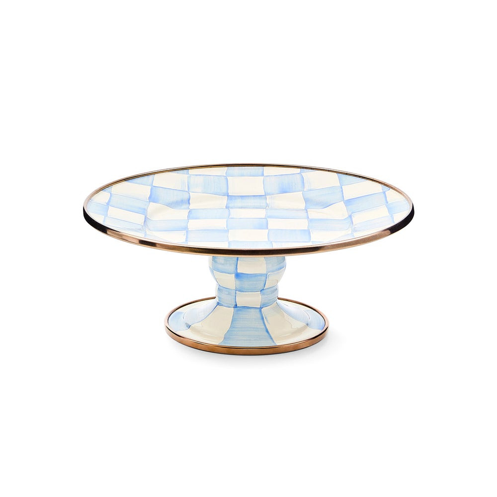 Sky Check Mini Pedestal Platter | MacKenzie-Childs