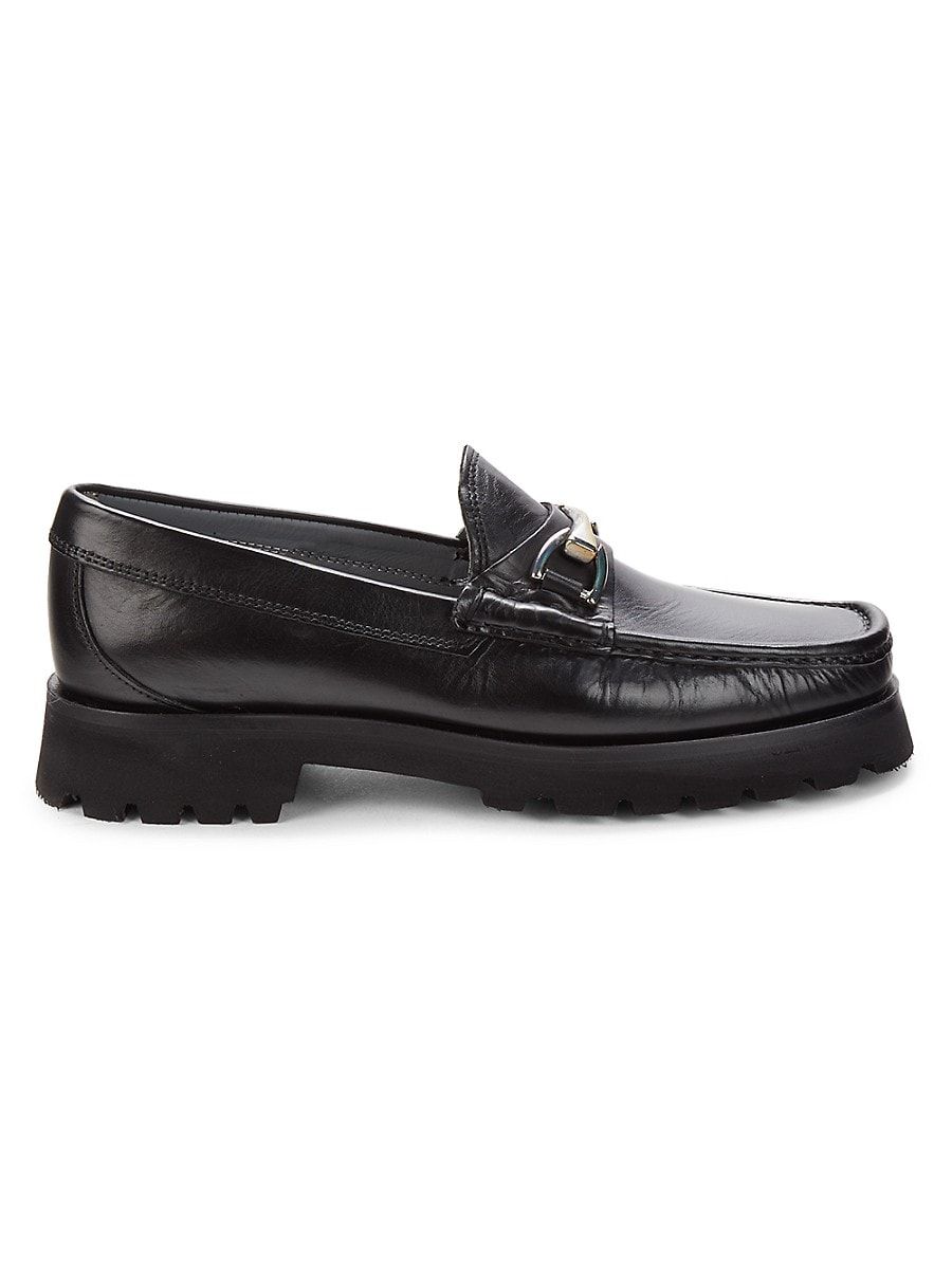 Donald J Pliner Men's Leather Platform Bit Loafers - Black - Size 10 | Saks Fifth Avenue OFF 5TH