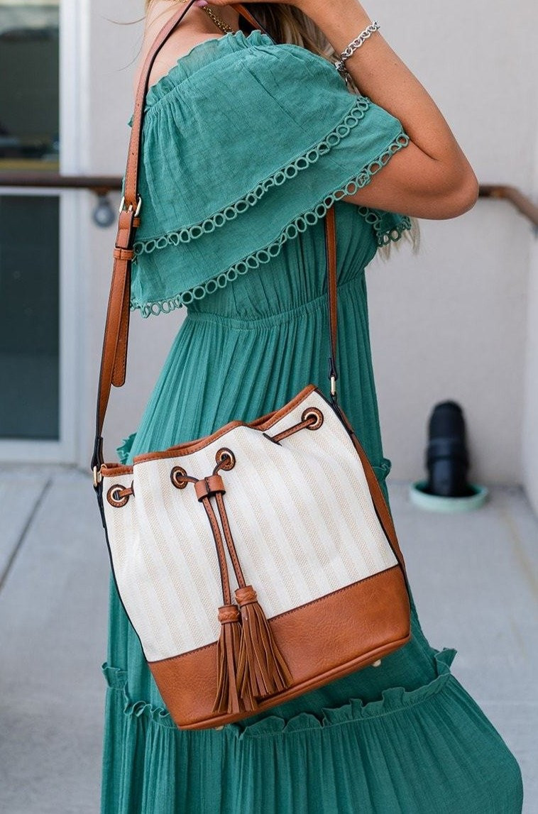 Catherine Straw Bucket Bag | Mindy Mae's Market