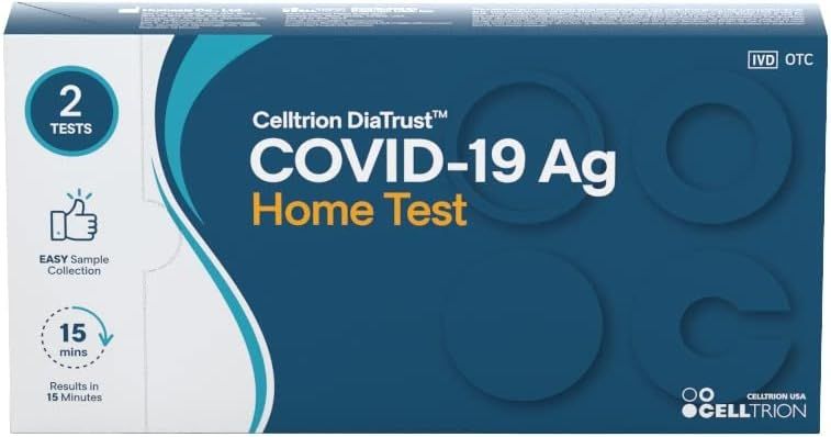 Celltrion DiaTrust COVID-19 Ag Home Test, 2 Tests Per Pack, FDA EUA Authorized Multiple Target OT... | Amazon (US)