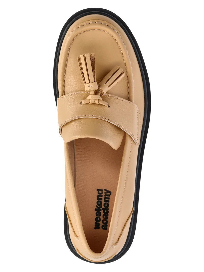 Weekend Academy Girls Lug Sole Loafers | Walmart (US)