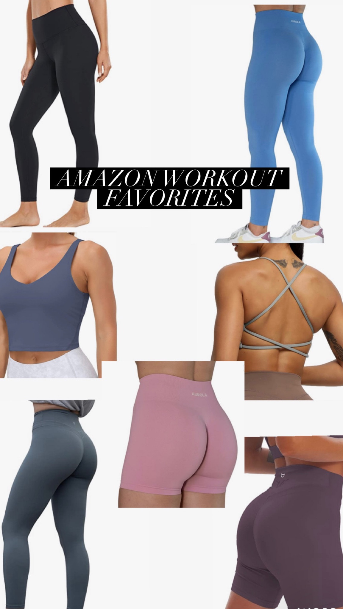 A few of my amazon workout favorites
#workout #lululemon #dupes #aurola #legging #sportsbra #workouttank

#LTKunder50 #LTKstyletip #LTKFind