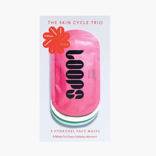 LOOPS Skin Cycle Trio - Hydrogel Face Masks for Every Skin- Five Masks for Brightening, Detoxifying, Repairing, Glowing, & Rejuvenating - For All Skin Types - Ideal Stocking Stuffers for Women -3 Pc | Amazon (US)