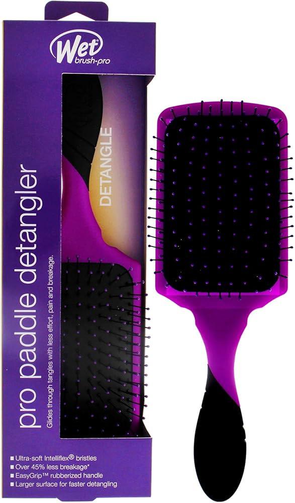 Wet Brush Pro Detangler Brush Paddle - Purple 1 Pc | Amazon (US)