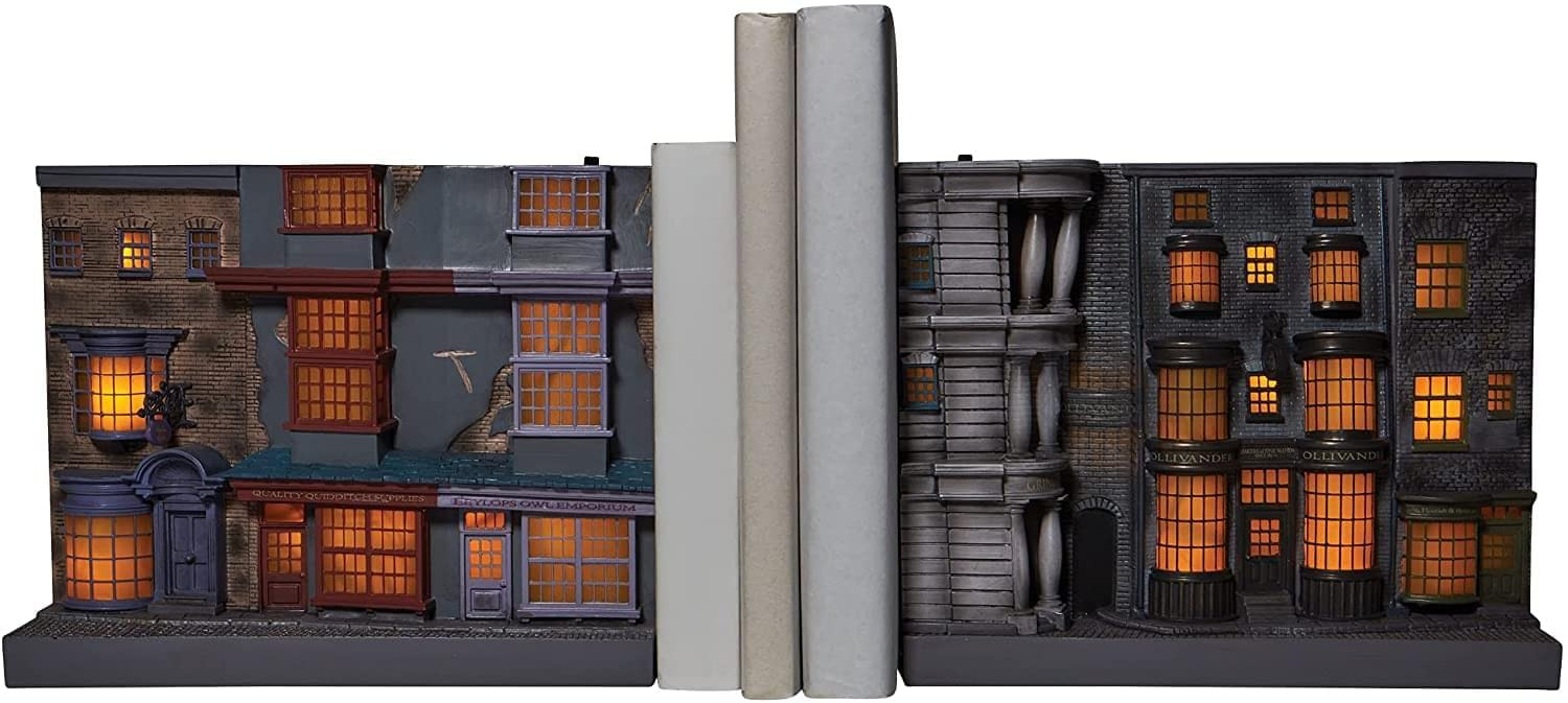 Enesco Wizarding World of Harry Potter Diagon Alley Light Up Book Holders Bookends, 7.25 Inch, Mu... | Amazon (US)