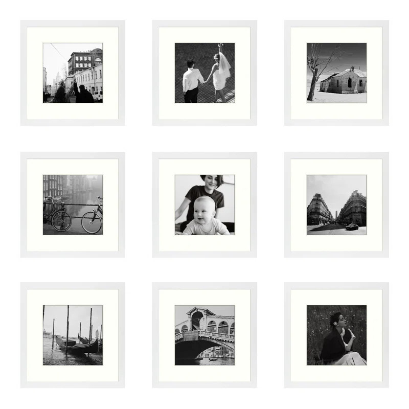 Gallery Wall frame set 12x12 for 8x8 picture frames | Wayfair North America