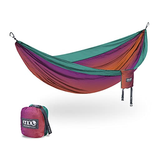 ENO DoubleNest Hammock - Lightweight, Portable, 1 to 2 Person Hammock - for Camping, Hiking, Backpacking, Travel, a Festival, or The Beach - Fade/Seaglass | Amazon (US)