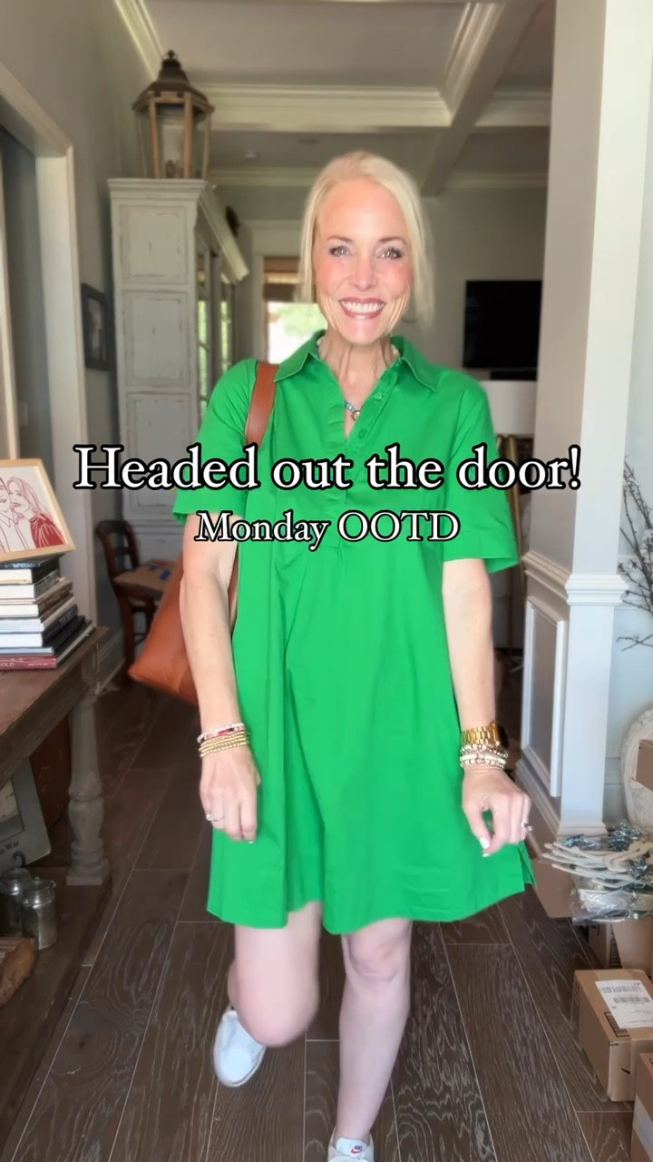 Starting the week off right with my Monday OOTD! 🌟 After an amazing trip, I'm back to my routine and ready to conquer the day with style and ease. Today, I'm stepping out in this fabulous Old Navy dress, which I'm wearing in a size small. I find that most of their shoppers can comfortably size down in their items—so worth a try!	
	
I've accessorized with my everyday earrings from Amazon and a charming mix of bracelets from Amazon, Loft, and Etsy. They add just the right touch of elegance and personality. My Madeline Parks Designs Kate Tote is the perfect companion for all my errands, fitting everything I need without sacrificing style. Be sure to use code LAUREN10 to get 10% off your Madeline Parks Designs purchase! Finishing off the look with my trusty Nike Court Legacy Sneakers—comfy and chic, perfect for a busy day on the go. 	
	
Ready to embrace the week ahead with confidence and flair!



#LTKOver40 #LTKMidsize #LTKStyleTip