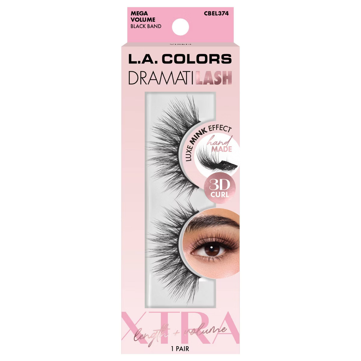 L.A. Colors Dramatilash False Eyelashes Xtra - 2ct | Target