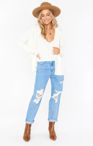 Callie Cardigan ~ Cream Cable Knit | Show Me Your Mumu