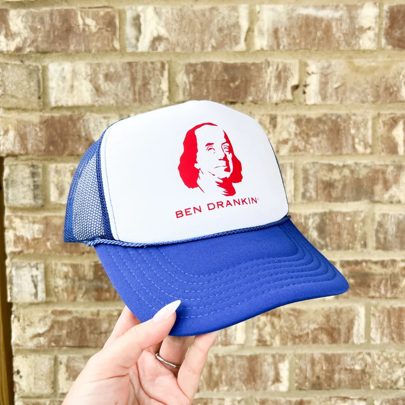 Ben Drankin Benjamin Franklin Trucker Hat | Fourth of July Memorial Day Labor Day Patriotic Ameri... | Etsy (US)