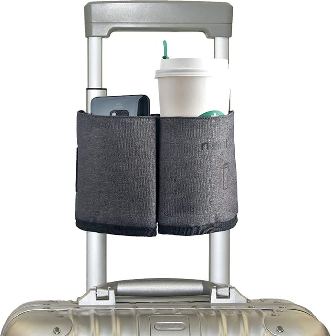 riemot Luggage Travel Cup Holder Free Hand Drink Caddy - Hold Two Coffee Mugs - Fits Roll on Suit... | Amazon (US)