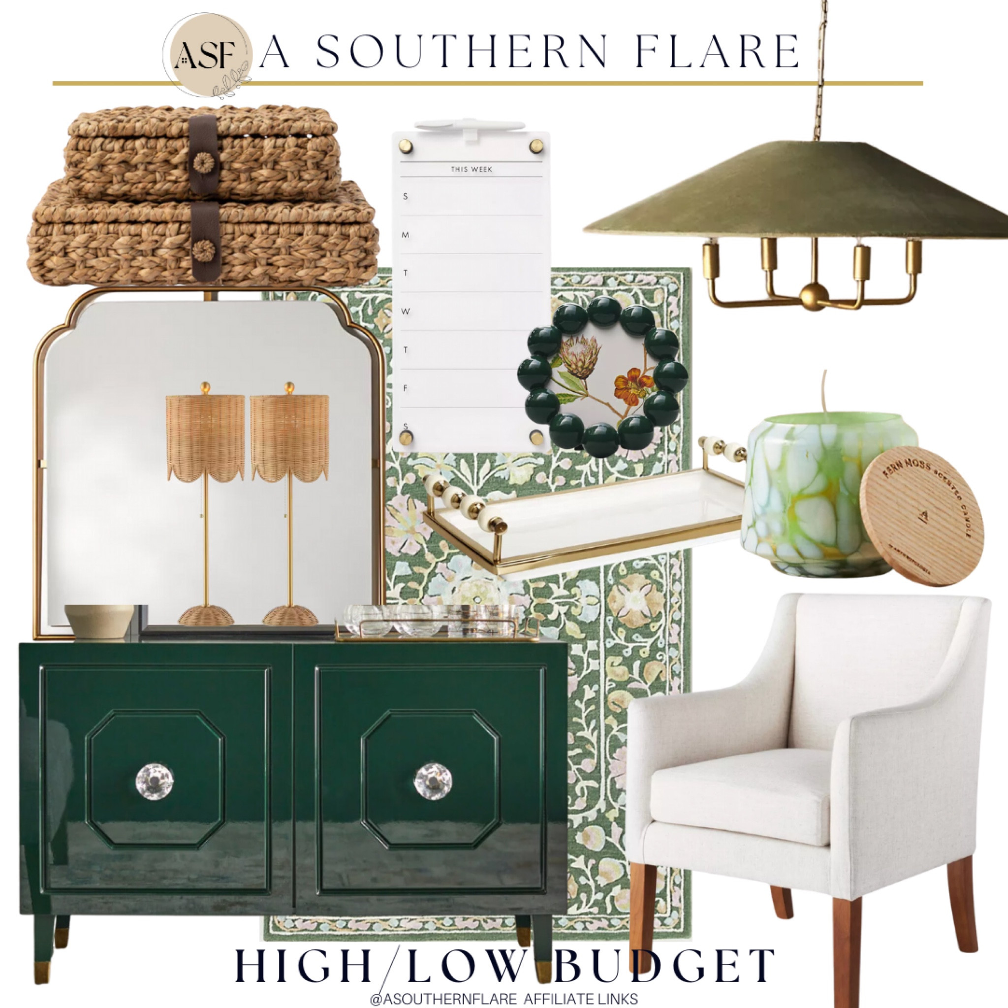 High & low budget home decor, green home decor, living room, lighting, grand millennial, interior design, anthropology, Target, studio McGee, look for less, designer inspired,