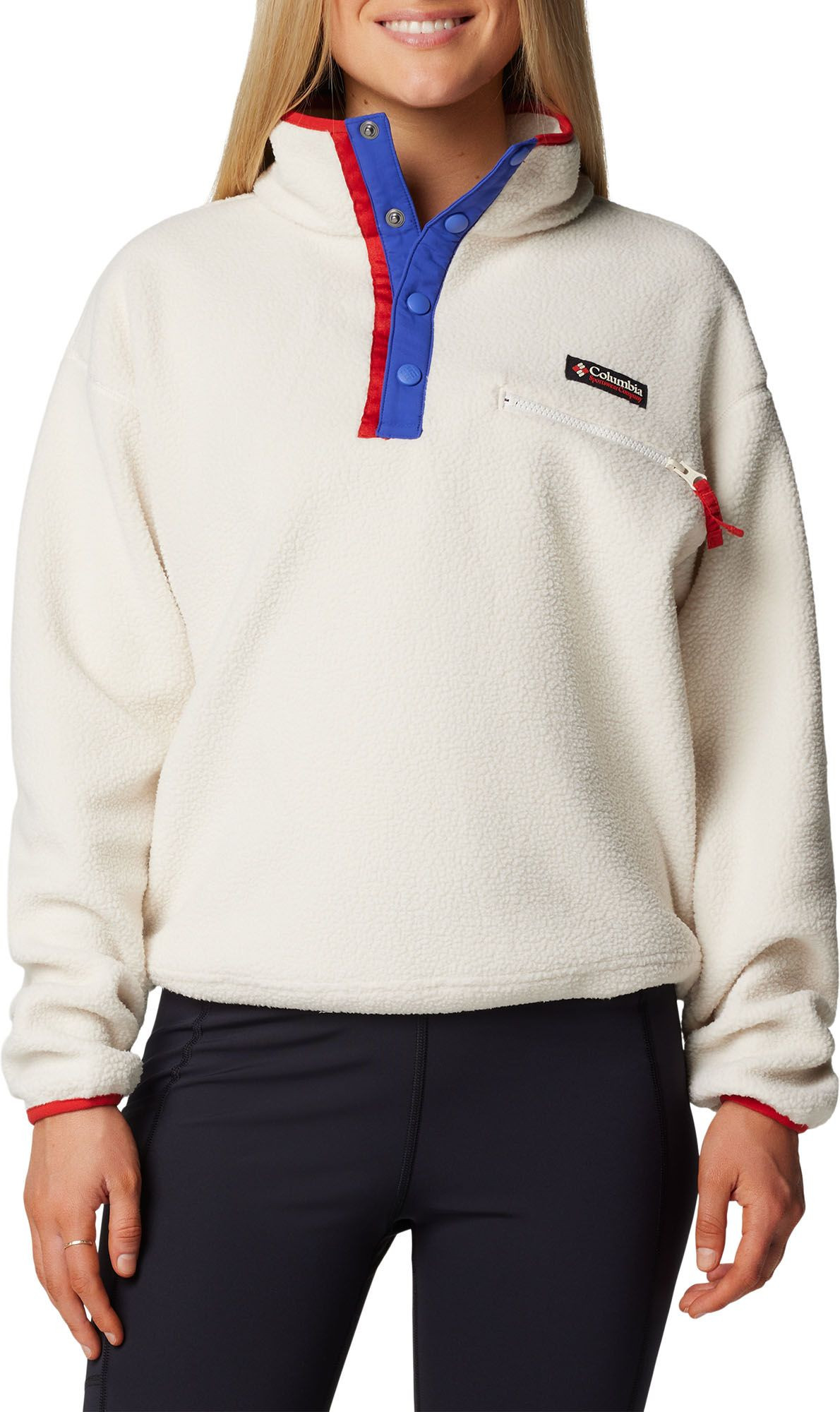 Columbia Women's Helvetia II 1/2 Snap Cropped Fleece Pullover | DICK'S Sporting Goods